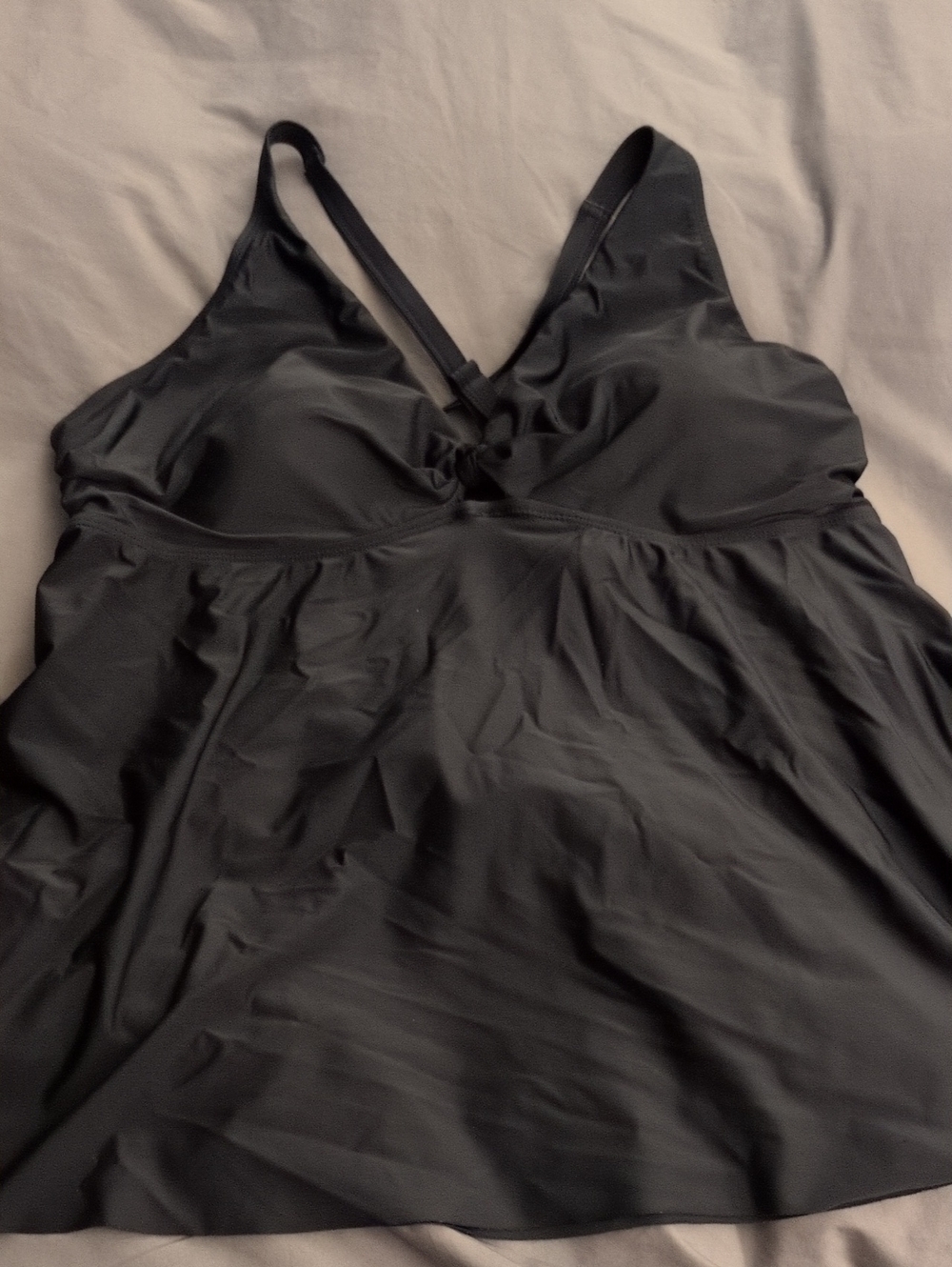 torrid Black Tankini Top With Cross Back Sleeve Size 3